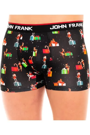 JOHN FRANK Herenboxer van ademend geweven elastisch katoen JFBD03-CHPINUP-MULTICOLOR