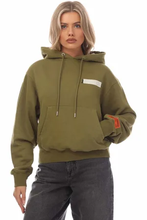 Heron Preston Dames- Heron Censored Hoodie in Geel