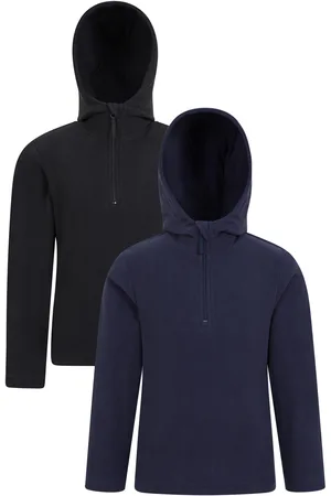 Mountain Warehouse Kinder/Kids Camber Quarter Zip Hoodie (Set van 2) (Donkerblauw)