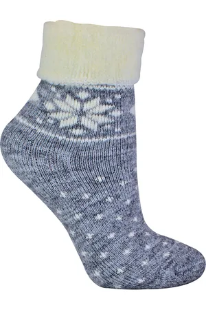 Sock Snob Wollen bedsokken voor dames met Fairisle-ontwerp