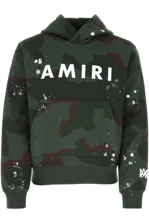 AMIRI Logo Camo Groene Hoodie