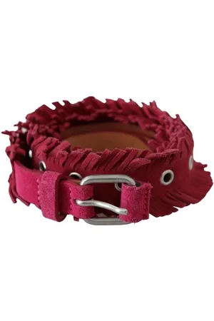 ERMANNO SCERVINO Lederen Franjes Zilveren Gesp Taille Riem