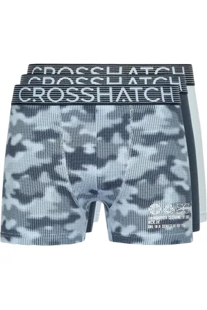 Crosshatch Heren Guillemot Boxershorts (Set van 3) (Marine)
