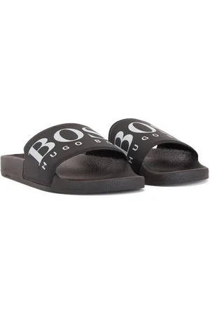 HUGO BOSS Heren Solar Logo Slide Sandalen in