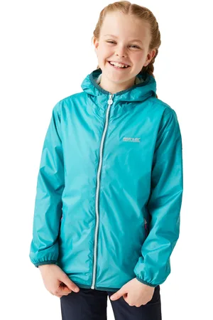 Regatta Groot Buitenshuis Kinderen/Kinderen Lever II Packaway Rain Jacket (Tahoe )