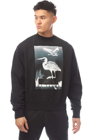 Heron Preston Heren Censored Heron Crewneck Sweatshirt in Zwart-Wit