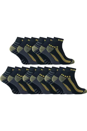 Sock Snob 15 Paar Heren RJM Korte Werkkousen | Versterkte Enkelsokken met Hiel - 15 Paren