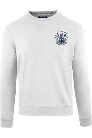 Aquascutum Aldis Chest Logo White Sweatshirt