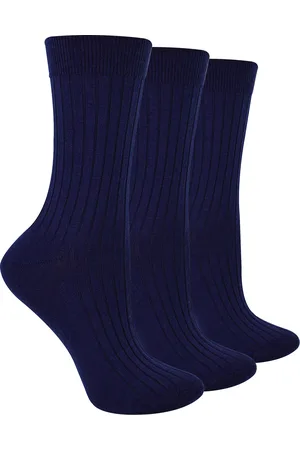 Steven Dames 3 Paar Originele Merino Wol Sokken - Warme Wintersokken Multipack - Marineblauw