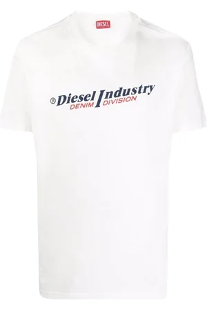 Diesel T-shirt met denimlogo van Industry