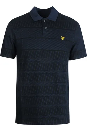 Lyle & Scott Donker marineblauw rasterpoloshirt