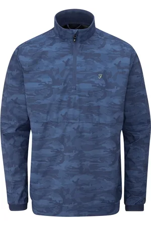 Farah Heren Parker Camouflage Douchebestendige Jas (Regatta Blauw)
