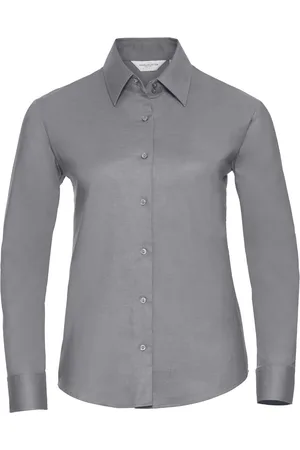 Russell Athletic Russell Collectie Dames/Dames Lange Mouw Easy Care Oxford Shirt