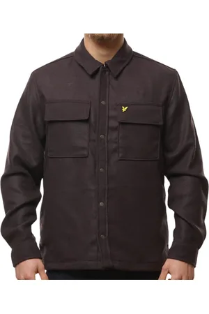 Lyle & Scott Effen sedimentbruin overshirtjack
