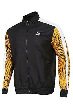 PUMA Wild Pack Woven Full Zip Up Track Top Jas Zwart Heren 579510 21