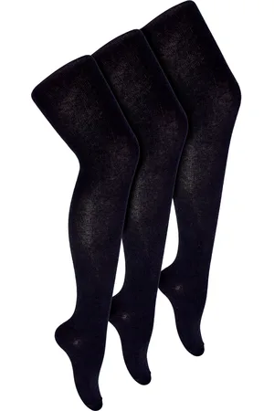 Sock Snob Heat Holders - 3 paar ondoorzichtige schoolleggings voor meisjes - Zwart