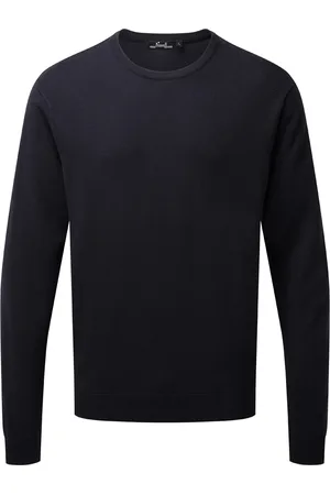 Premier Volwassenen Unisex Cotton Rich Crew Neck Sweater (Marine)