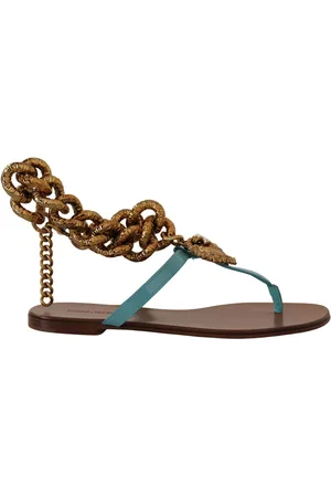 Dolce & Gabbana Lederen hart verfraaid Flats