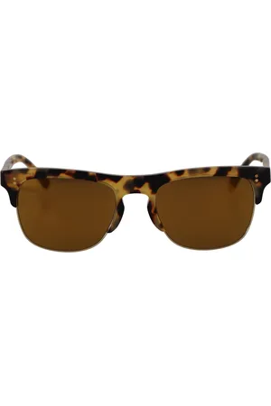 Dolce & Gabbana Artistieke acetaat zonnebril met aantrekkelijk Havana-ontwerp