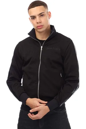 Palm Angels Heren Tuxedo Leopard Track Jacket in Zwart-Wit