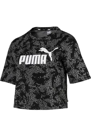 PUMA Elevated Essentials Cropped Logo AOP T-shirt Dames Top 580392 01