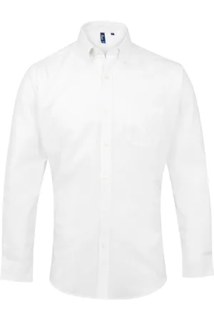 Premier Heren handtekening Oxford Lange Mouwen Werk Shirt