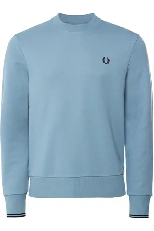 Fred Perry Asblauw sweatshirt met ronde hals