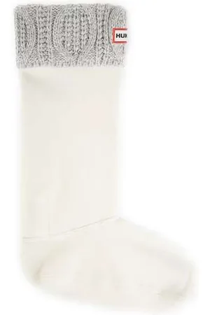 Hunter Original Kabelmanchet Lange Witte Laarzensokken
