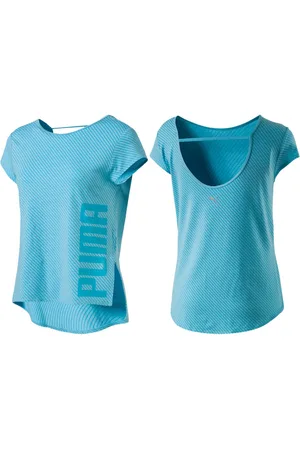 PUMA Dames Dancer Drape T-shirt Stripe Floaty Top 515121 06