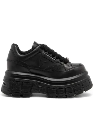 Windsor Zwarte Chunky Leren Sneakers - Swerve