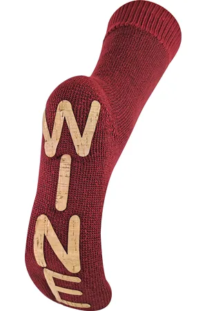 Sock Snob Dames thermo fleece gevoerde wijnpantoffelsokken - Rode Wijn