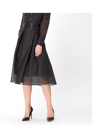Smart & Joy Uitlopende organza en satijnrok