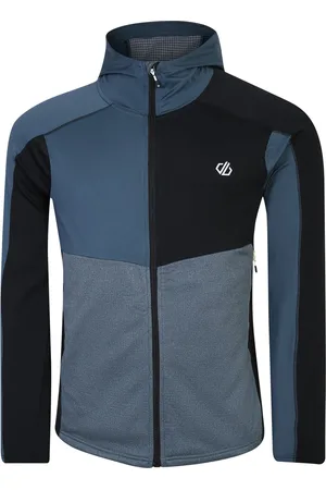 Dare 2B Heren Assimilate Core Stretch Hooded Midlayer (Groene alg/iongrijs/zwart)