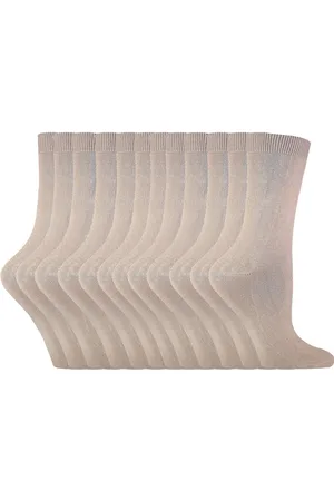 Sock Snob 12 paar kleurrijke effen katoenrijke damessokken
