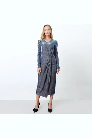Smart & Joy Asymmetrische glinsterende cocktailjurk
