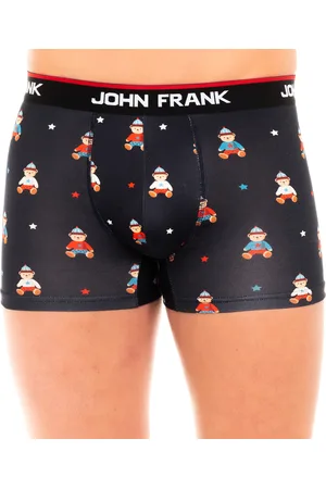 JOHN FRANK Herenboxer van ademend geweven elastisch katoen JFBD02-CHTEDDY-MULTICOLOR