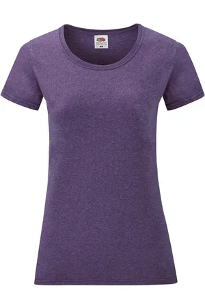 Fruit Of The Loom Dames/vrouwen Lady-Fit Valueweight Short Sleeve T-Shirt (Pak van 5) (Heide Paars)