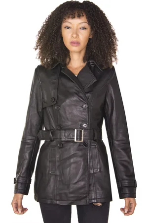 Infinity Trenchcoat van nappaleer voor dames-Mosul