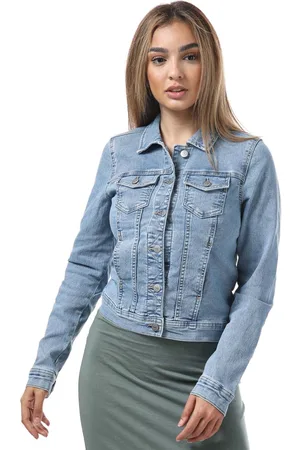 ONLY Wonder Life denim jack voor dames, lichtblauw