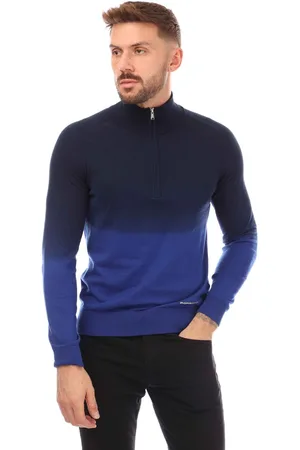 HUGO BOSS Heren Gesso Sweater met halve rits in