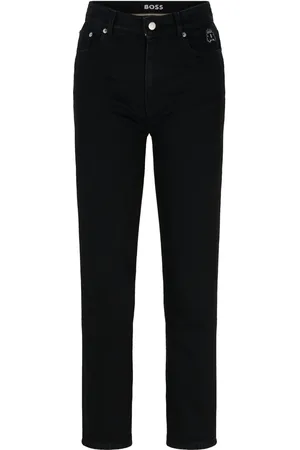 HUGO BOSS Dames Straight-Fit Cropped Jeans in