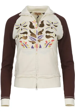 Conquista Print Detail rits vest met buidel