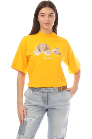 Palm Angels Dames Bear Fitted T-shirt in