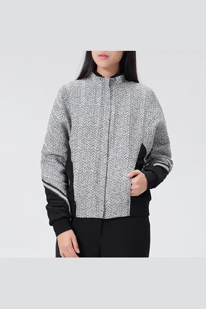 Smart & Joy Bi-materiaal Jacquard-jas