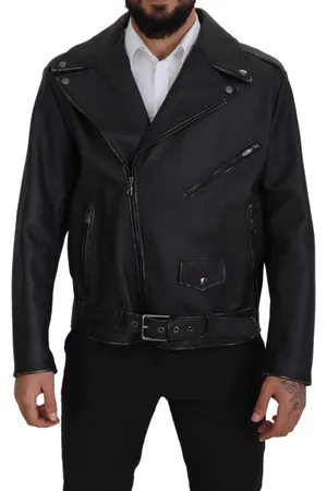 Dolce & Gabbana Leren bikerjack