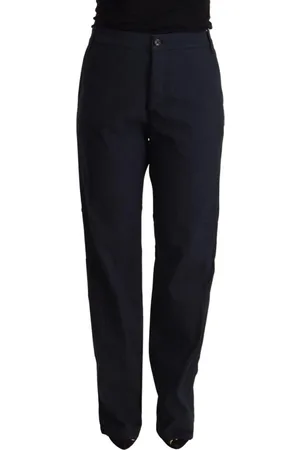 Exte Taps Toelopende Katoenen Broek Met Hoge Taille