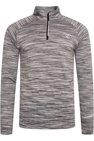 Dare 2B Heren Accelerate Space Dye Jersey T-shirt met lange mouwen (Asgrijs)