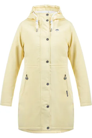Schmuddelwedda Winter parka Dames lichtgeel