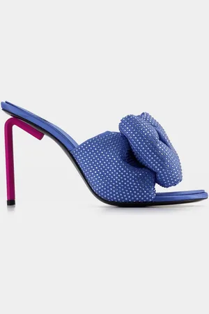 OFF-WHITE Allen Strik muiltjes Strass Pop in /Roze