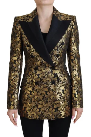 Dolce & Gabbana Gouden Jacquard Blazerjasje